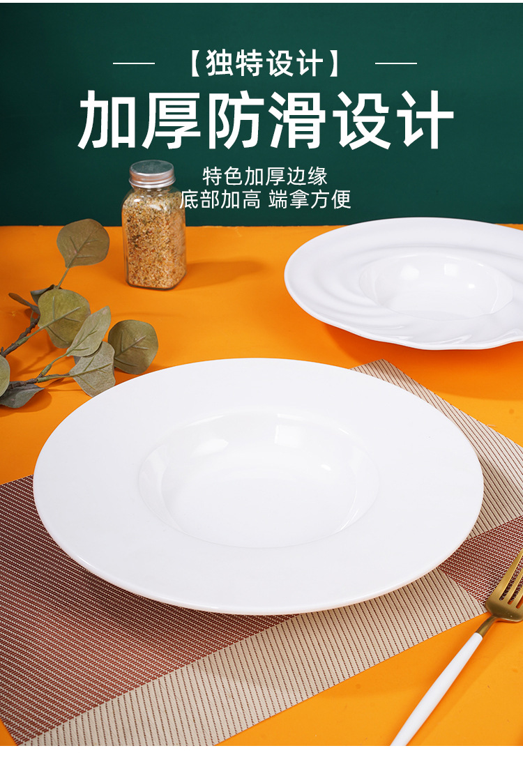 圆形帽子碗商用白色圆盘子创意特色装菜碗碟密胺仿瓷餐具工厂详情4