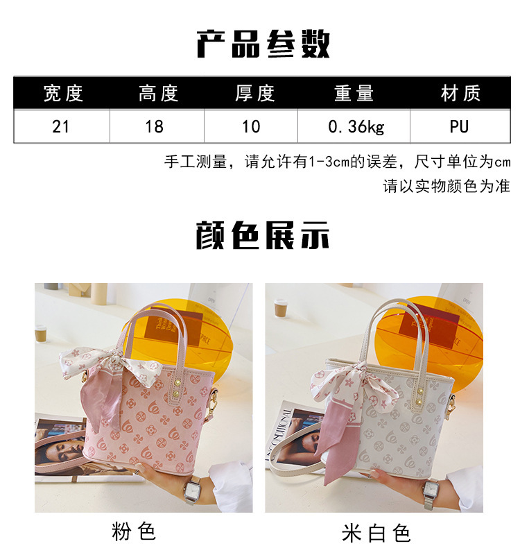 菜篮子2025春夏新款单肩手提包老花质感迷你托特包跨境热销女包详情15