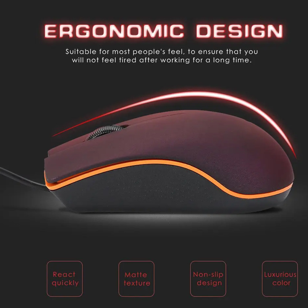 M20 model mouse, wired USB, laptop, desktop computer, universal for office and home use, direct supply in stock pic 10