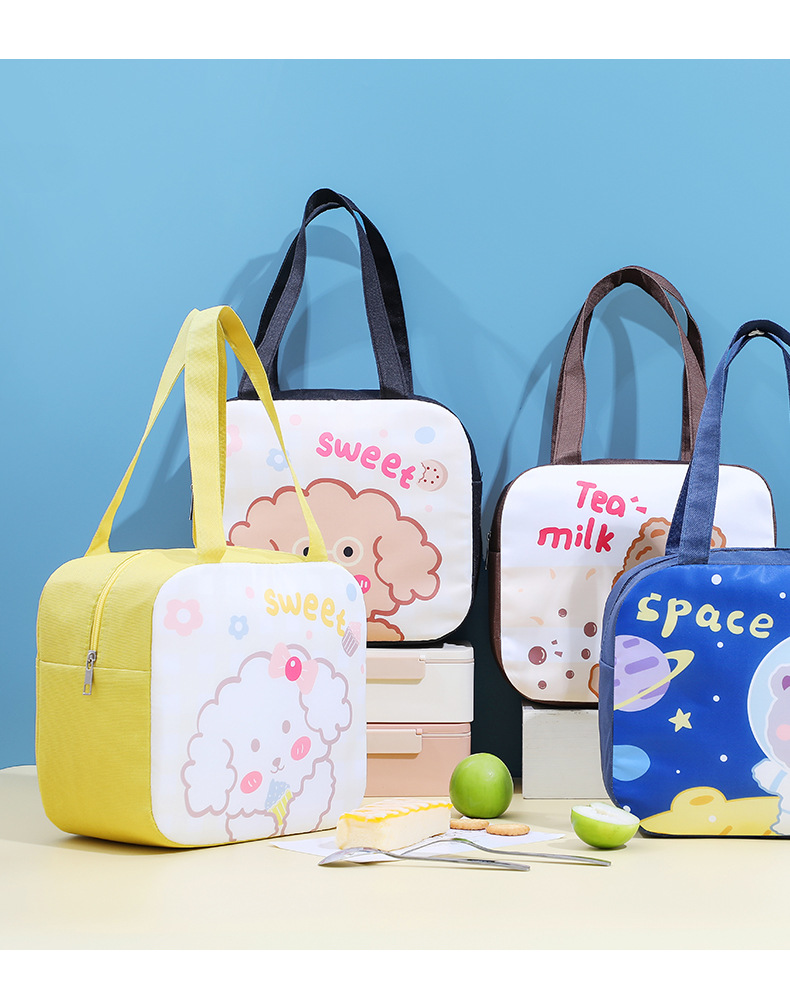 方形卡通便当包学生保温饭盒袋牛津布午餐盒保鲜收纳手提保温袋详情16