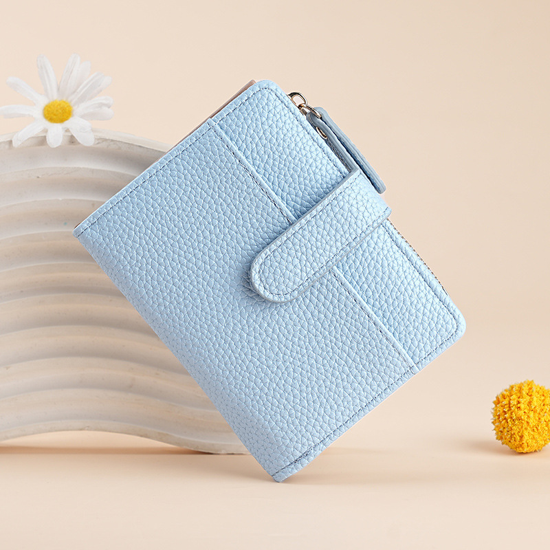 新款女士钱包短款跨境时尚卡包女高级感气质两折多卡位拉链零钱包详情23