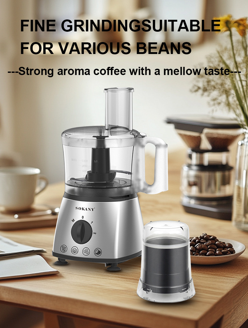 Foreign trade SOKANY03020 food processor, multi-functional meat grinder, shredder and slicer, juicer and blender pic 5