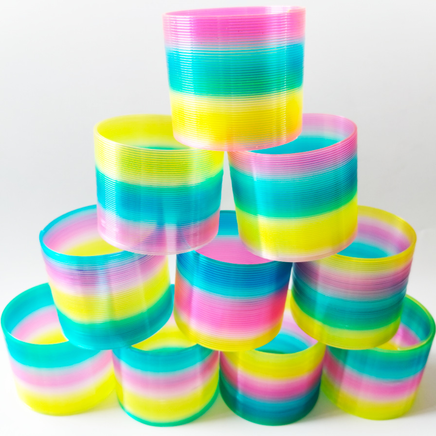 魔力彩虹圈迷你笑脸3.2x3.5CM叠叠乐七彩弹簧圈儿童玩具工厂批发详情33