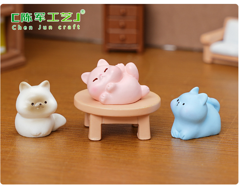 Cute mini cats, diy decorative accessories, micro-landscape desktop, car miniature dollhouse small ornaments pic 39