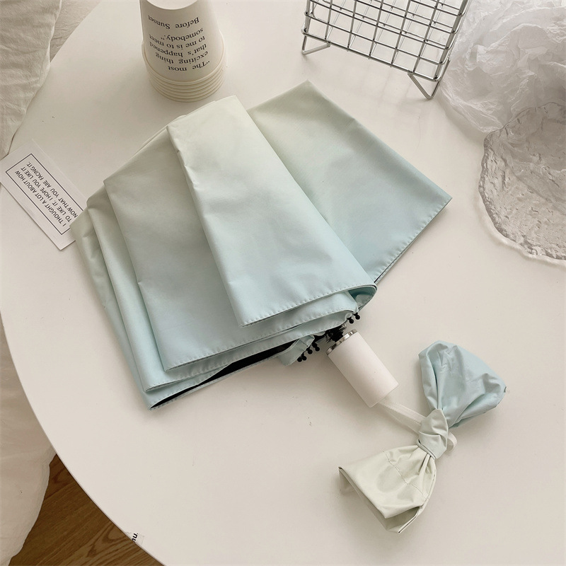 渐变遮阳雨伞晴雨两用女三折黑胶防晒伞防紫外线太阳伞折叠自动伞详情6