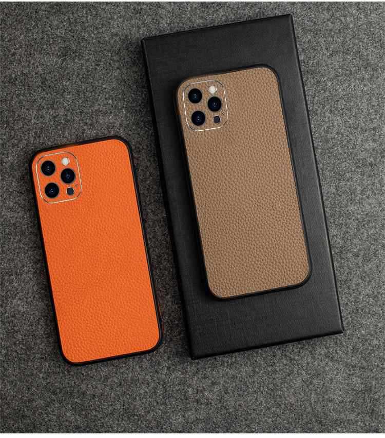 This new genuine leather frame lens is suitable for the Apple 14ProMax15 13 phone case. It features a high-end leather veneer with a lychee texture pic 19
