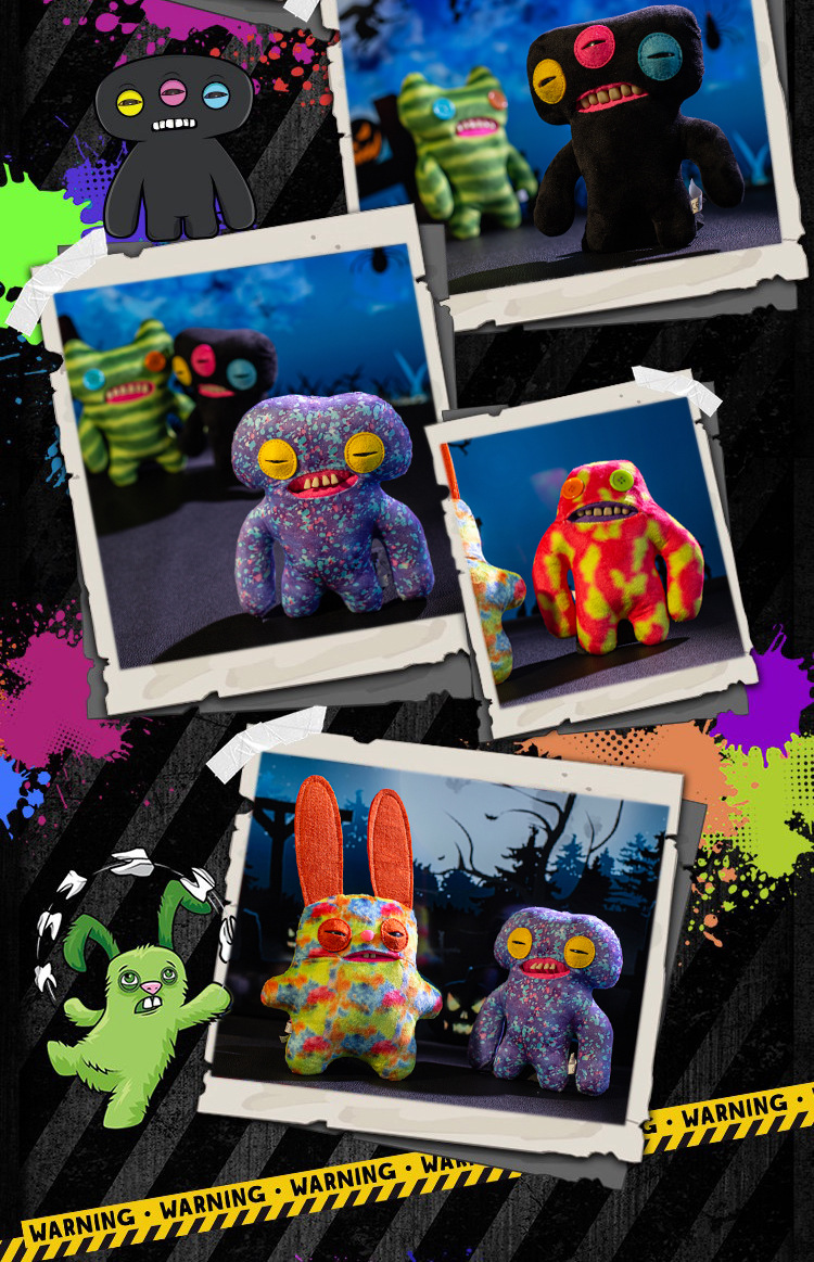 跨境新品 fuggler萌牙怪兽钥匙扣丑萌公仔手办挂件萌牙怪宝尖叫怪详情35