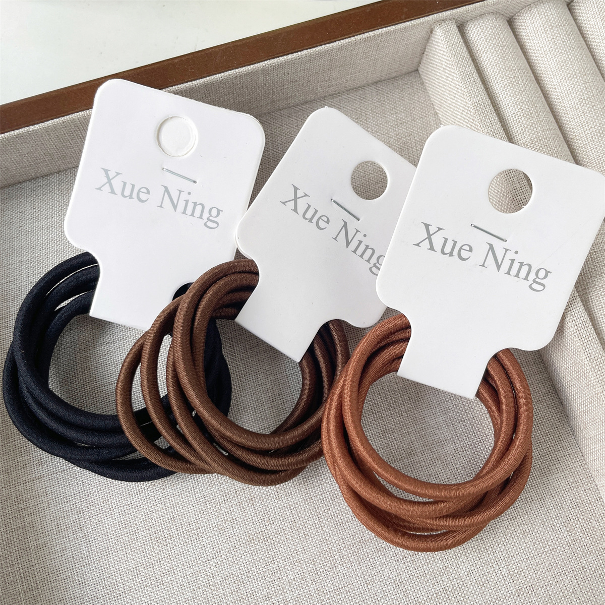 5 basic high-elasticity hair ties, simple Maillard hair bands, high ponytail hair ties, rubber bands, hair ties and headwear pic 5
