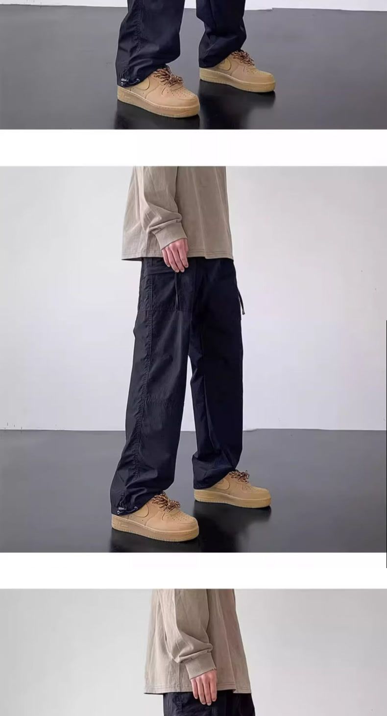 美式机能风冲锋裤男款春秋季速干抽绳束脚裤子户外工装徒步登山裤详情11