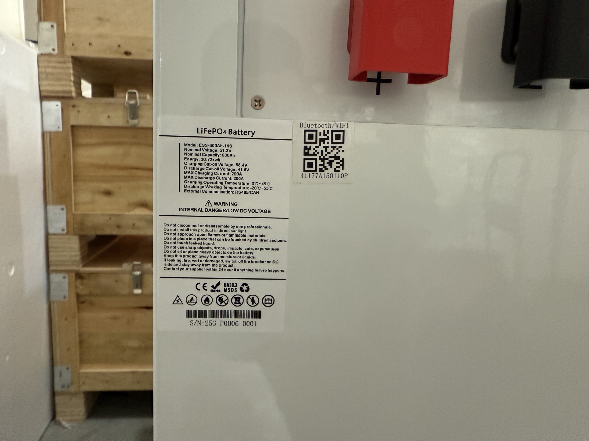 跨境外贸白色落地式光伏储能电池30kwh磷酸铁锂51.2v600Ah家用空气净化器详情11