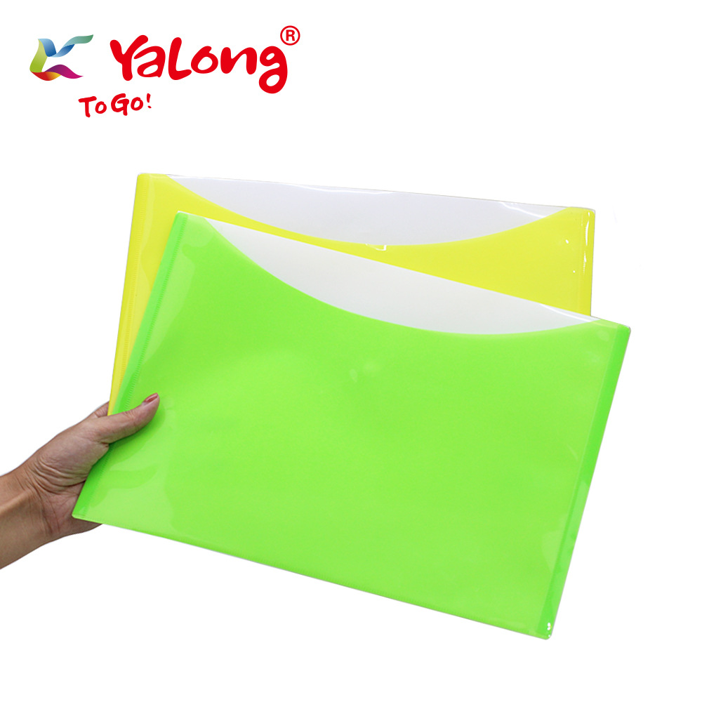 Yalong Cross-border Practical A4 double-sided double-layer 4-color 16C file bag folder Office supplies file bag pic 3