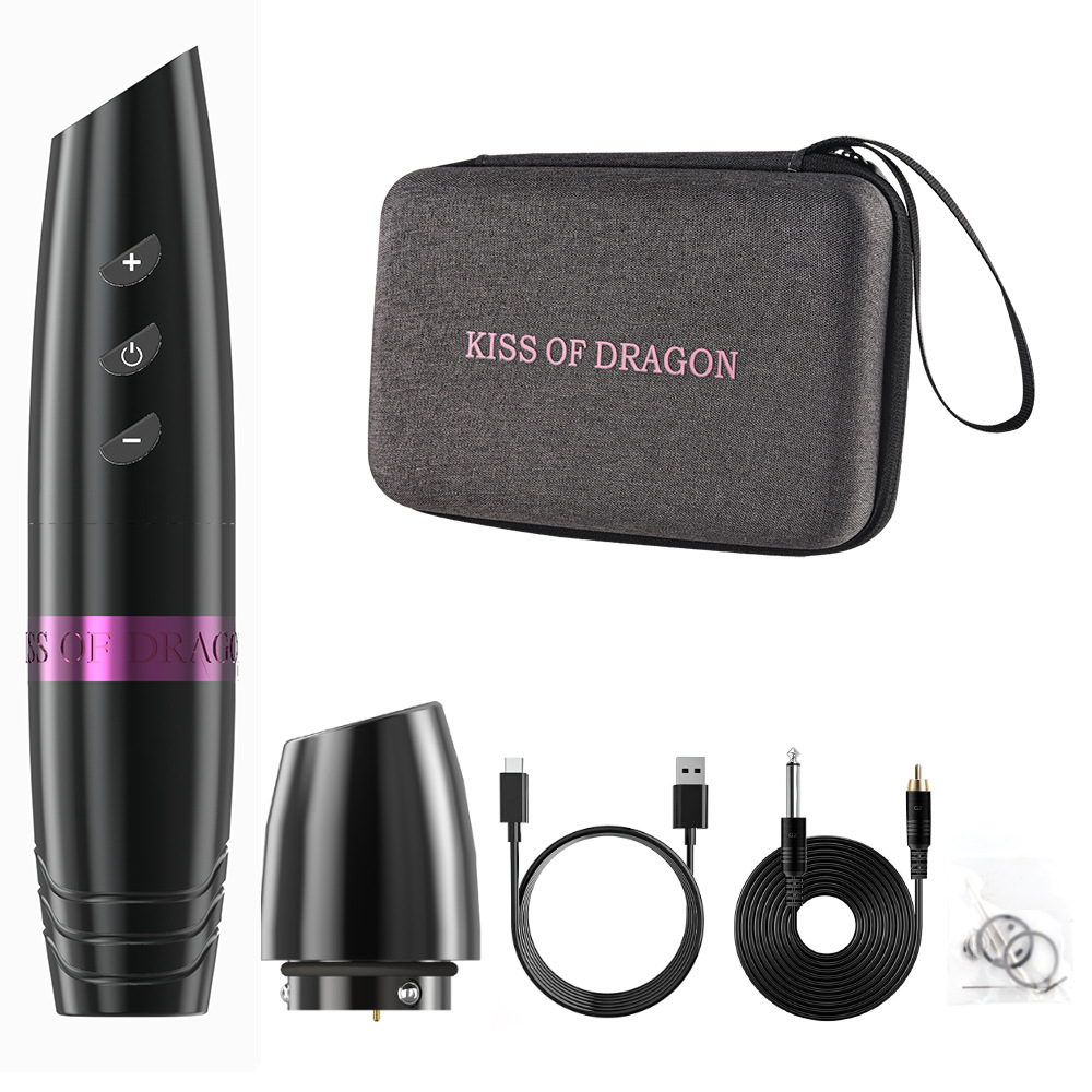 The new shanilak Dragon Kiss wireless charging tattoo pen set comes with a tattoo beauty tool pic 11