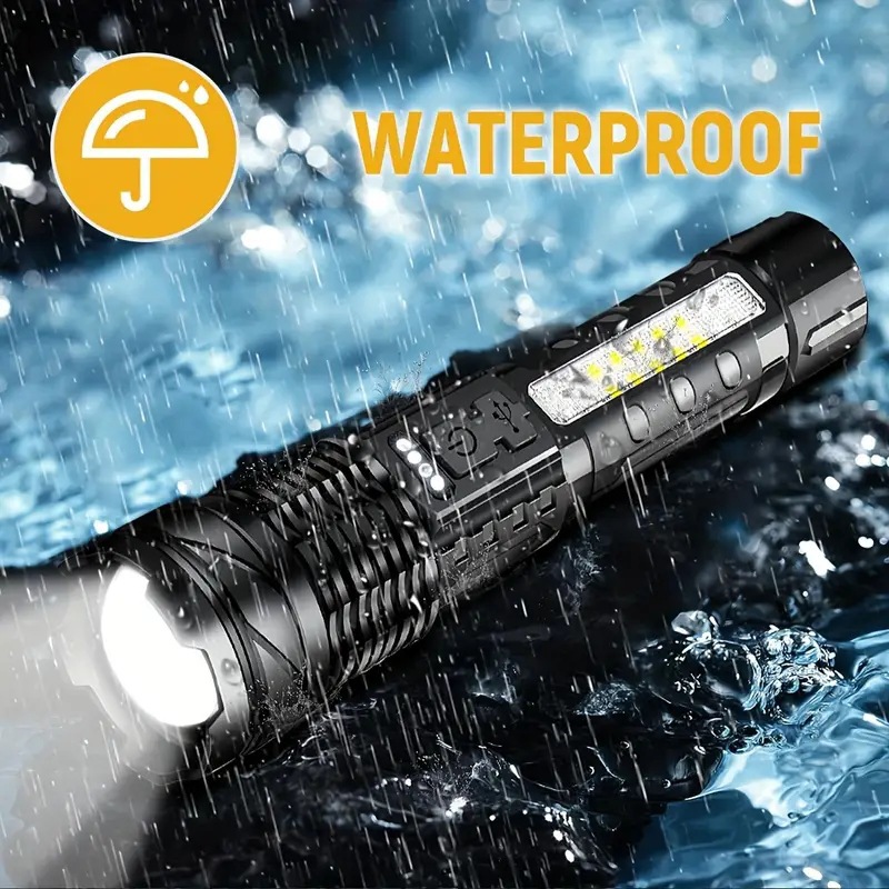 Cross-border multi-functional white laser charging flashlight, outdoor led zoom p50, strong lighting flashlight, portable mini pic 11