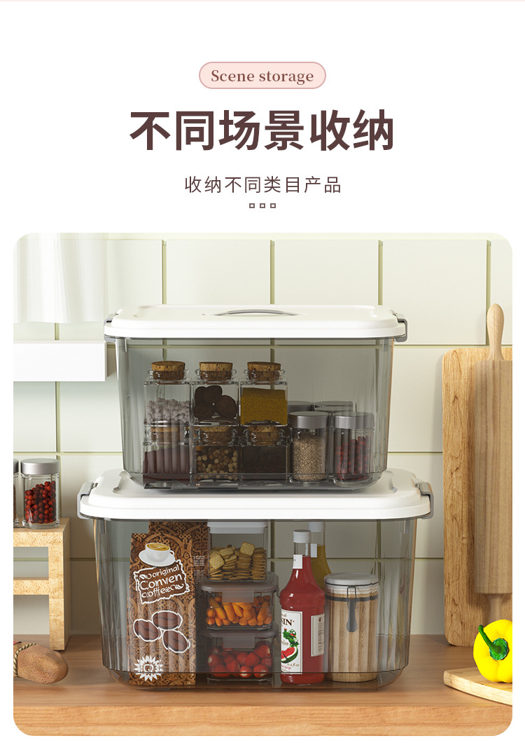 Transparent storage box, organizing box, plastic box, covered hand-held storage box, size, clothing storage box, organizing box 254 pic 18