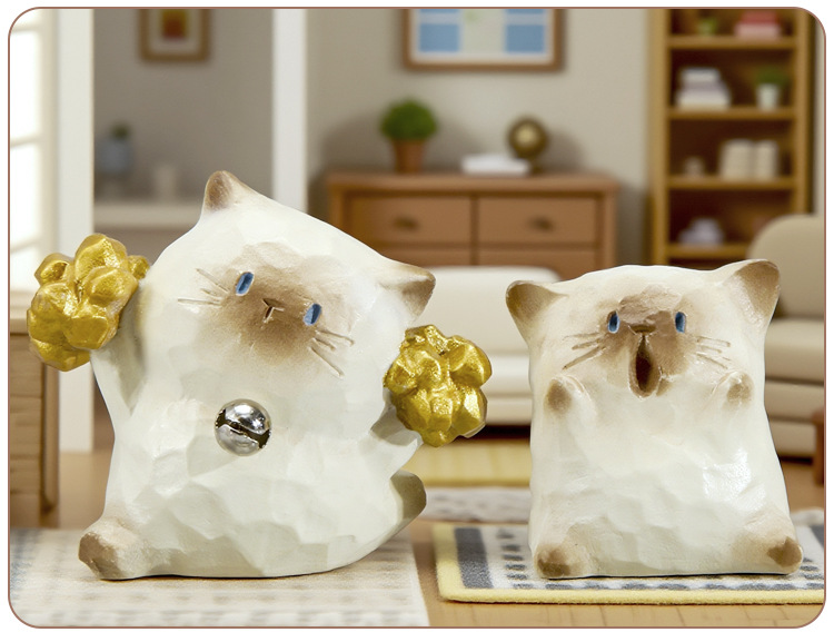 猫猫水晶PAI情绪盲盒 卡通可爱桌面树脂工艺品摆件节日送礼盲盒详情15