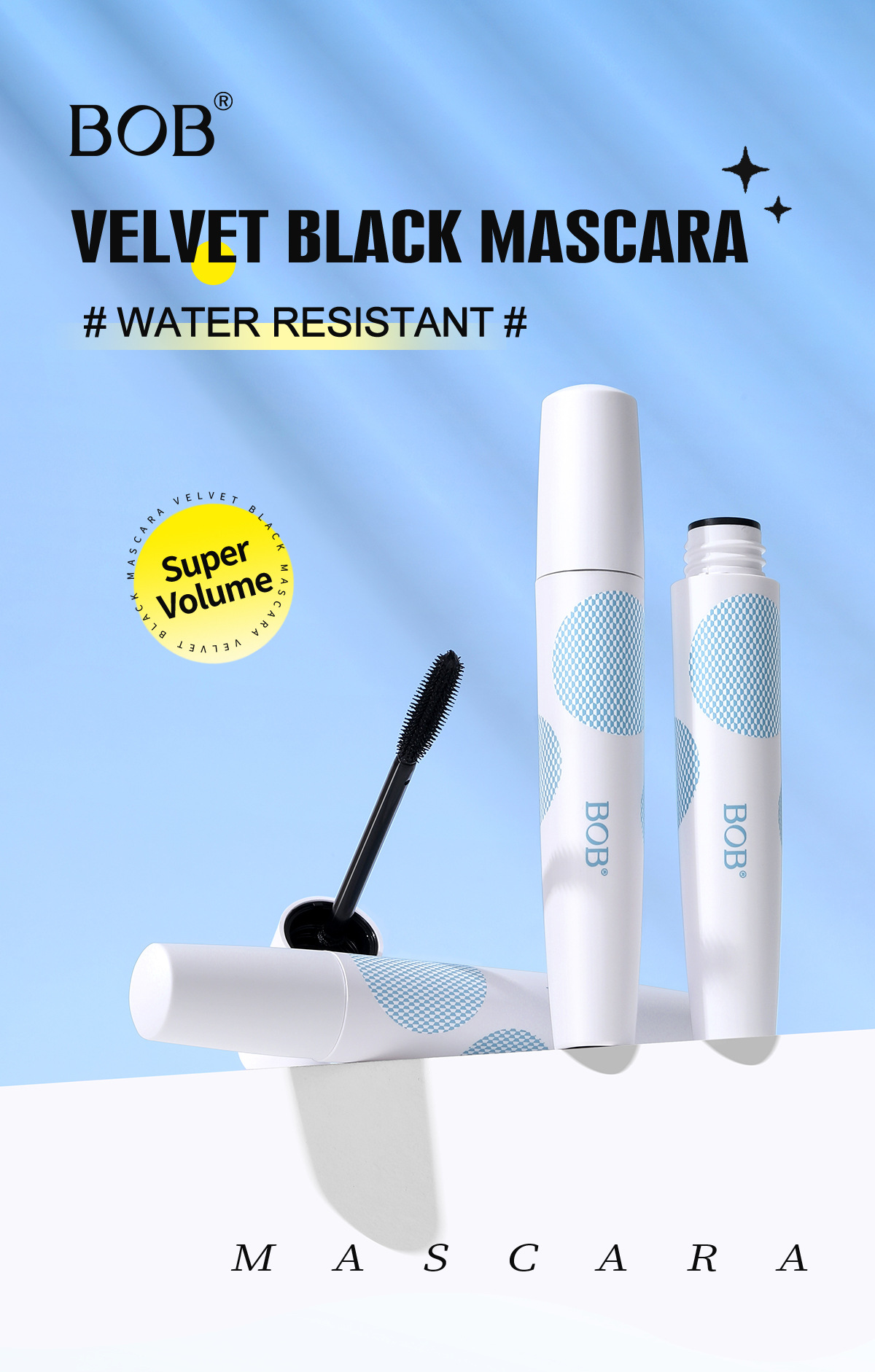 The cross-border BOB mascara is not prone to smudge, curling, and is waterproof and long-lasting pic 1