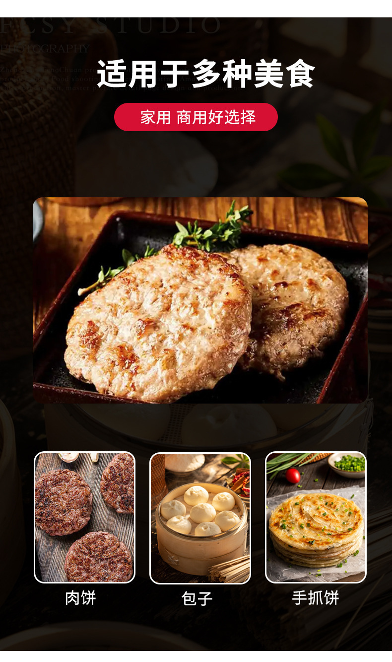 不锈钢圆形压饼器厨房家用手工汉堡肉饼牛肉饼diy饭团饺子皮模具详情3