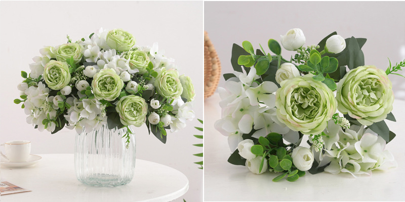 仿真花茶苞牡丹玫瑰多款绢花装饰家居婚庆花艺园配材配景摄影道具详情30