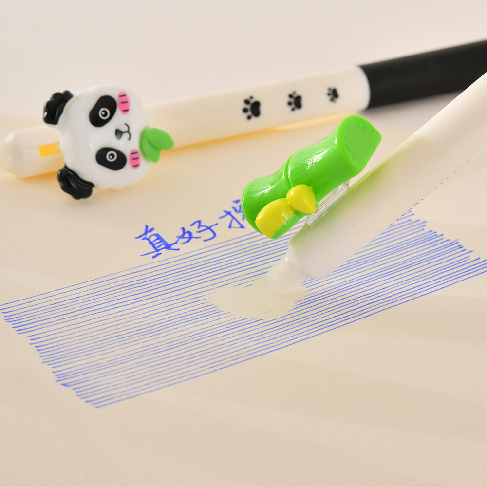 Chenxi Little Panda Erasable Pen ST0.5mm, smooth writing tip, crystal blue erasable gel pen, special for students pic 17