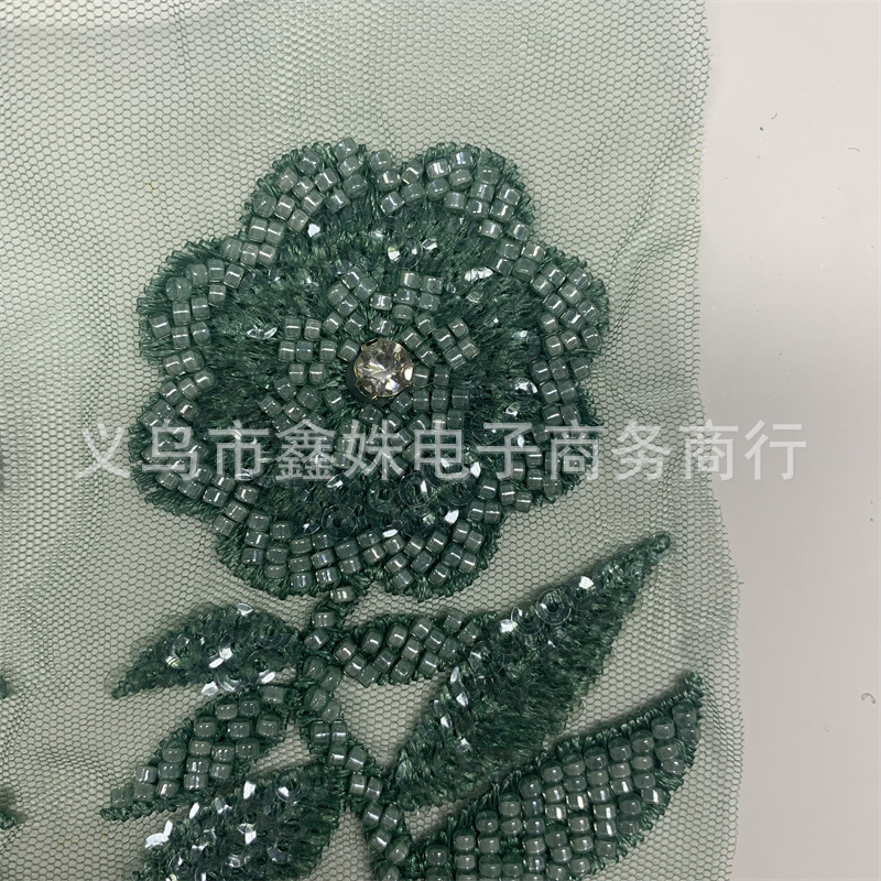 花朵网纱布贴绣珠补丁婚纱礼服装饰辅料DIY详情14