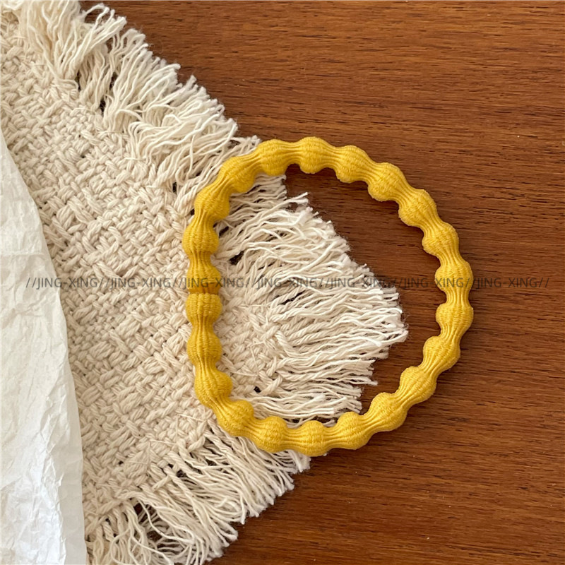 Ladylike style, gentle color series, colorful towel loops, hair bands, new daily basic leather bands, ponytail hair ties pic 18