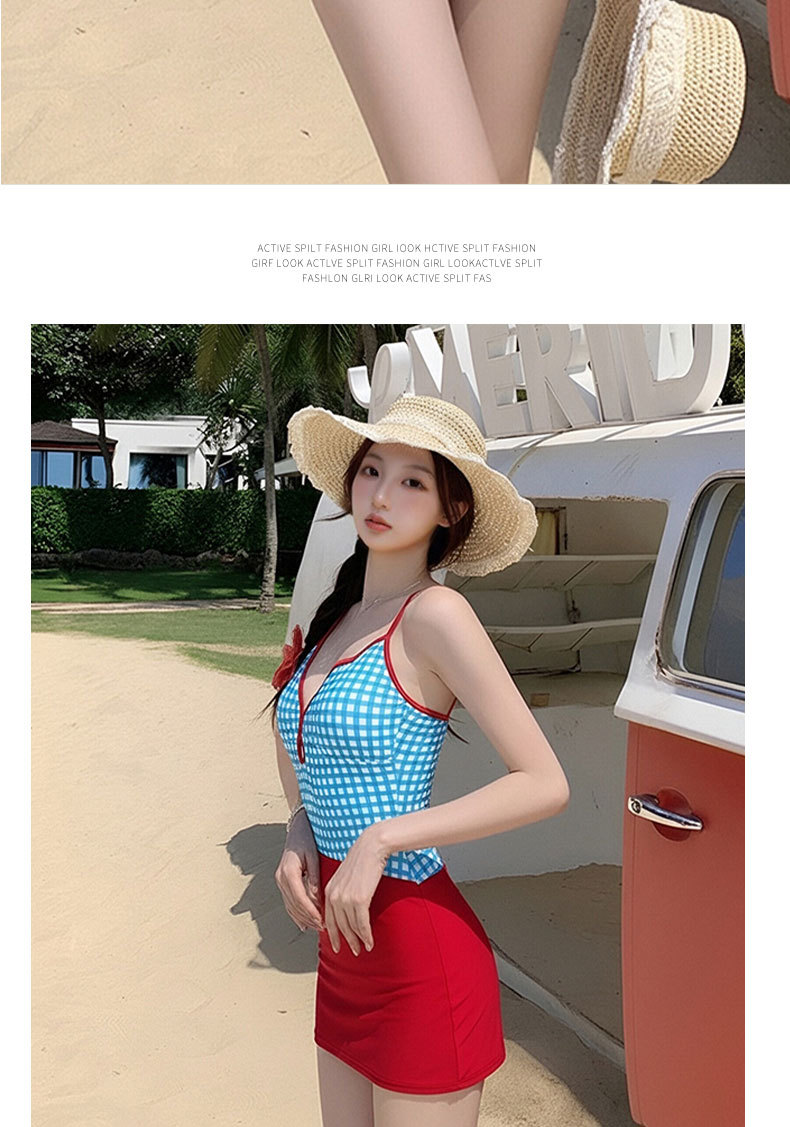 The 2026 new bestseller, conservative, slimming and sexy one-piece halter suit for hot spring soaking, Thai high-end sleeveless swimsuit for women, 125662 pic 8