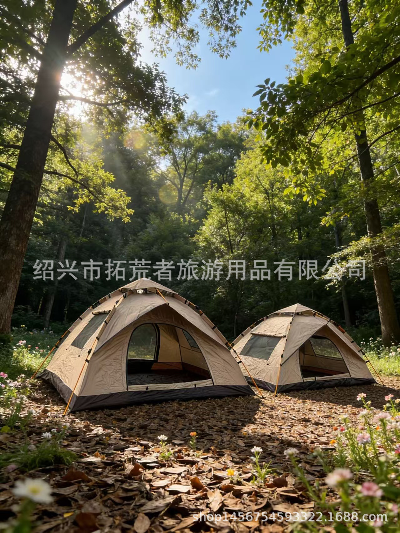 帐篷户外自动露营帐篷3-4人家庭帐篷野营公园防蚊营地帐篷厂家详情4