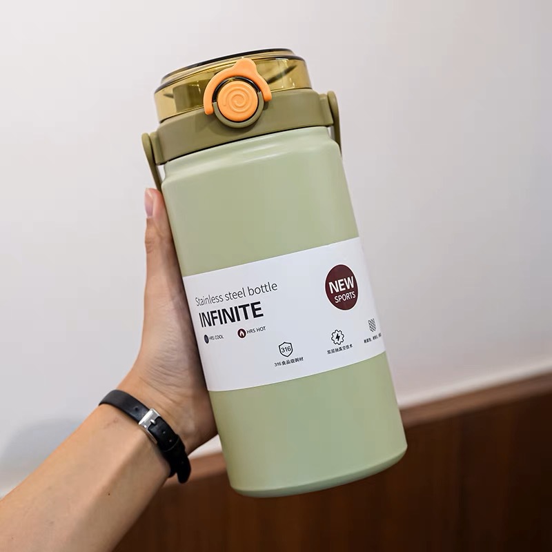 大容量吸管保温杯高颜值双饮水杯便携户外运动保温壶学生水壶详情14