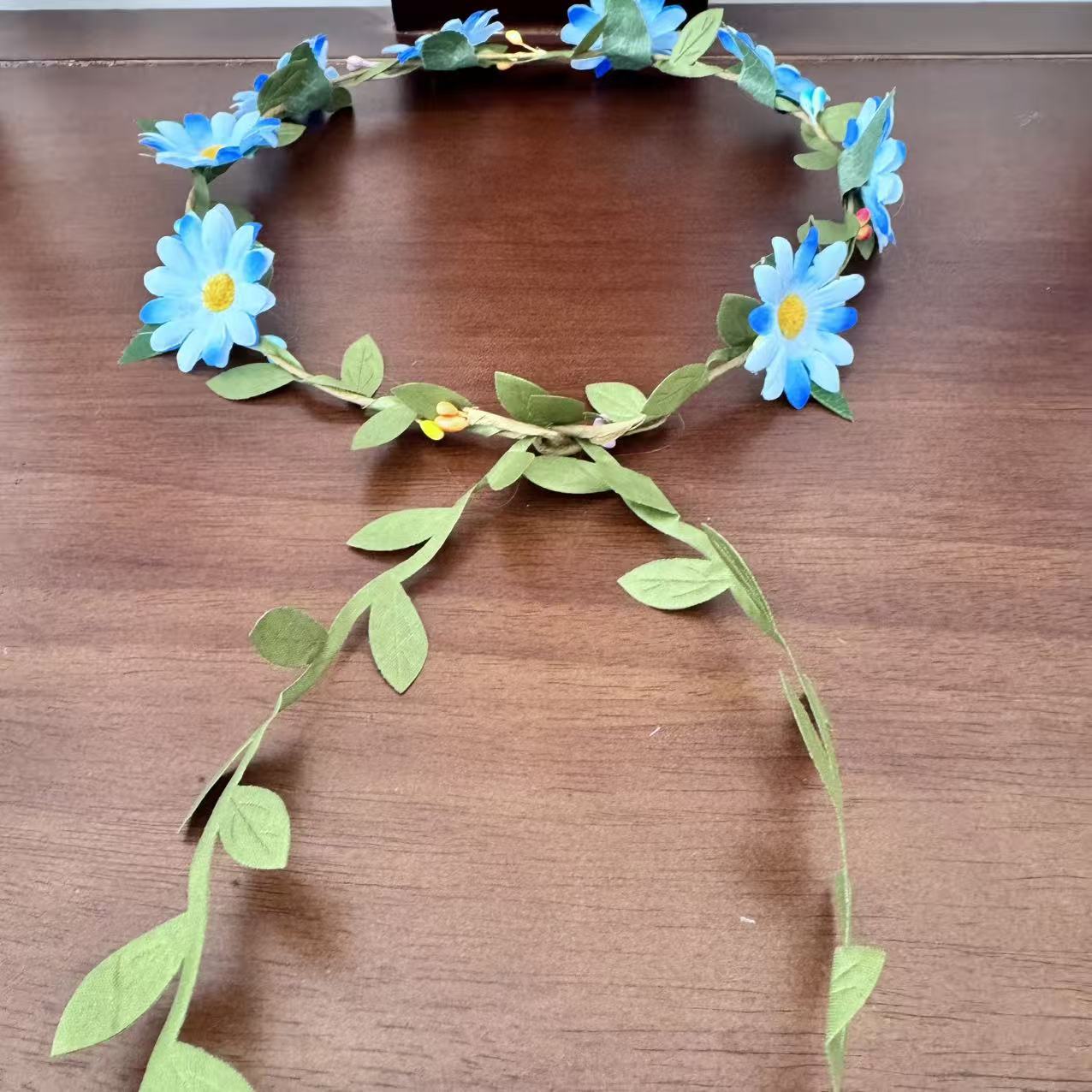 彩色花朵花环鲜花插花泥花叶皱纹纸褶皱纸鲜花包装花桶花盒详情5