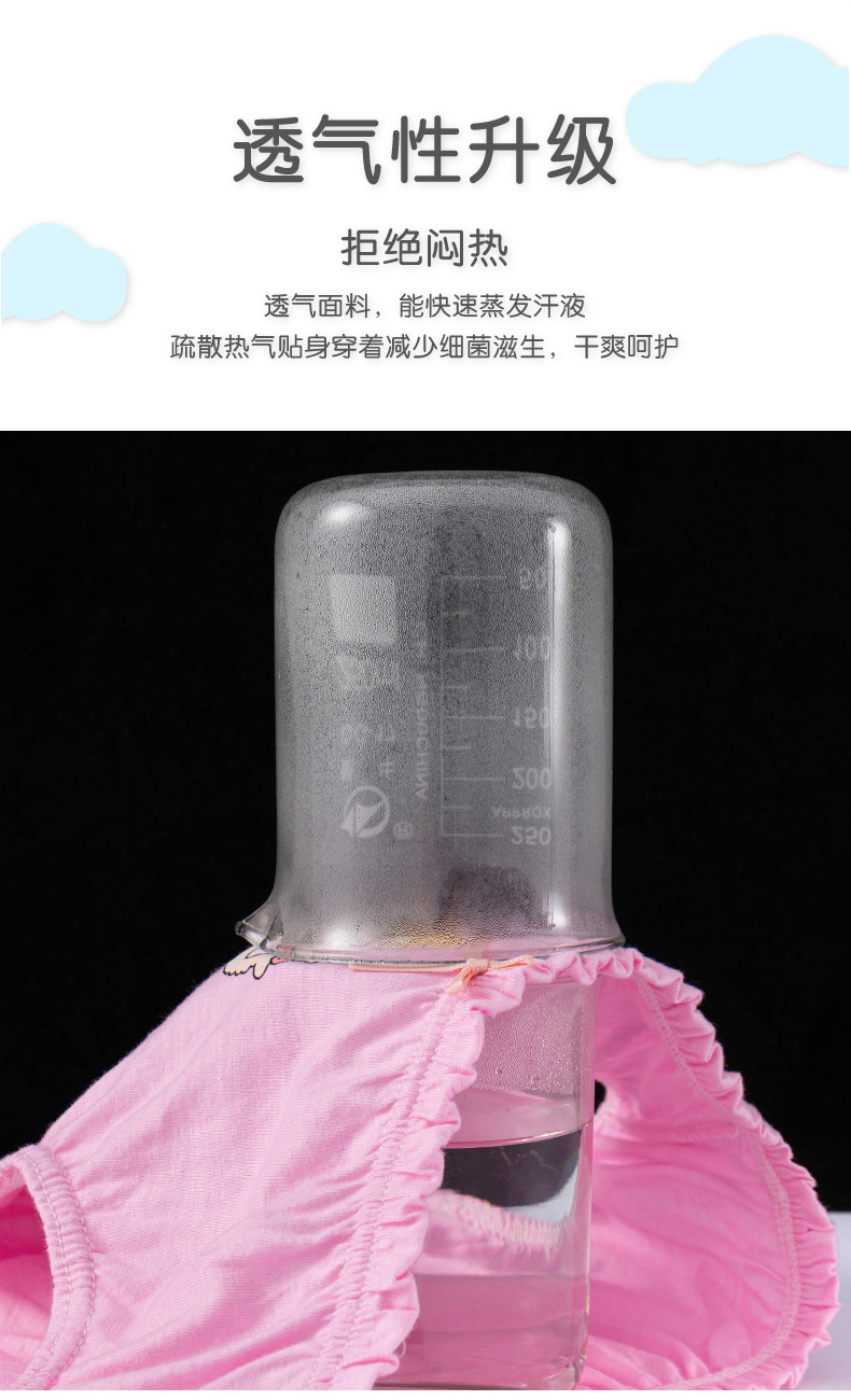 韩版儿童纯棉三角内裤中大小女宝宝面包裤棉卡通盒装短裤工厂直销详情5