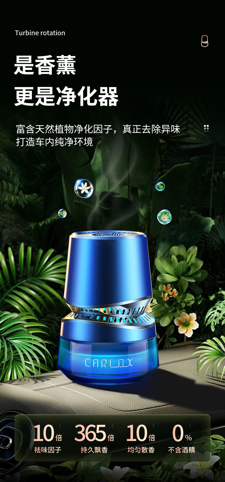 Car perfume spray decoration, high-end cup holder, aroma diffuser, car perfume atmosphere lamp, aroma diffuser, refreshing and deodorizing pic 11