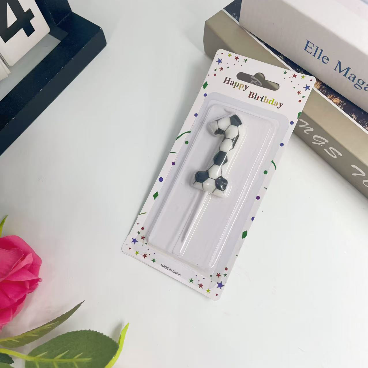 跨境足球主题数字蜡烛世界杯0-9生日蜡烛足球蛋糕装饰派对用品详情6
