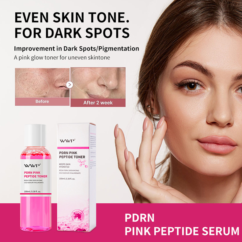 【跨境热销】WWP粉色肽爽肤水PDRN滋润补水保湿面部精华柔肤水FDA详情7