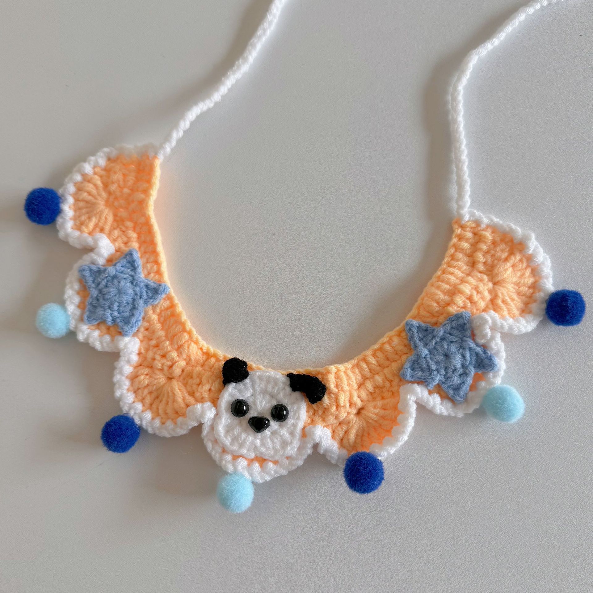 Pet hand-woven necklaces, cute cat knitted necklaces, kitten neck rings, small dog neck decorations pic 24