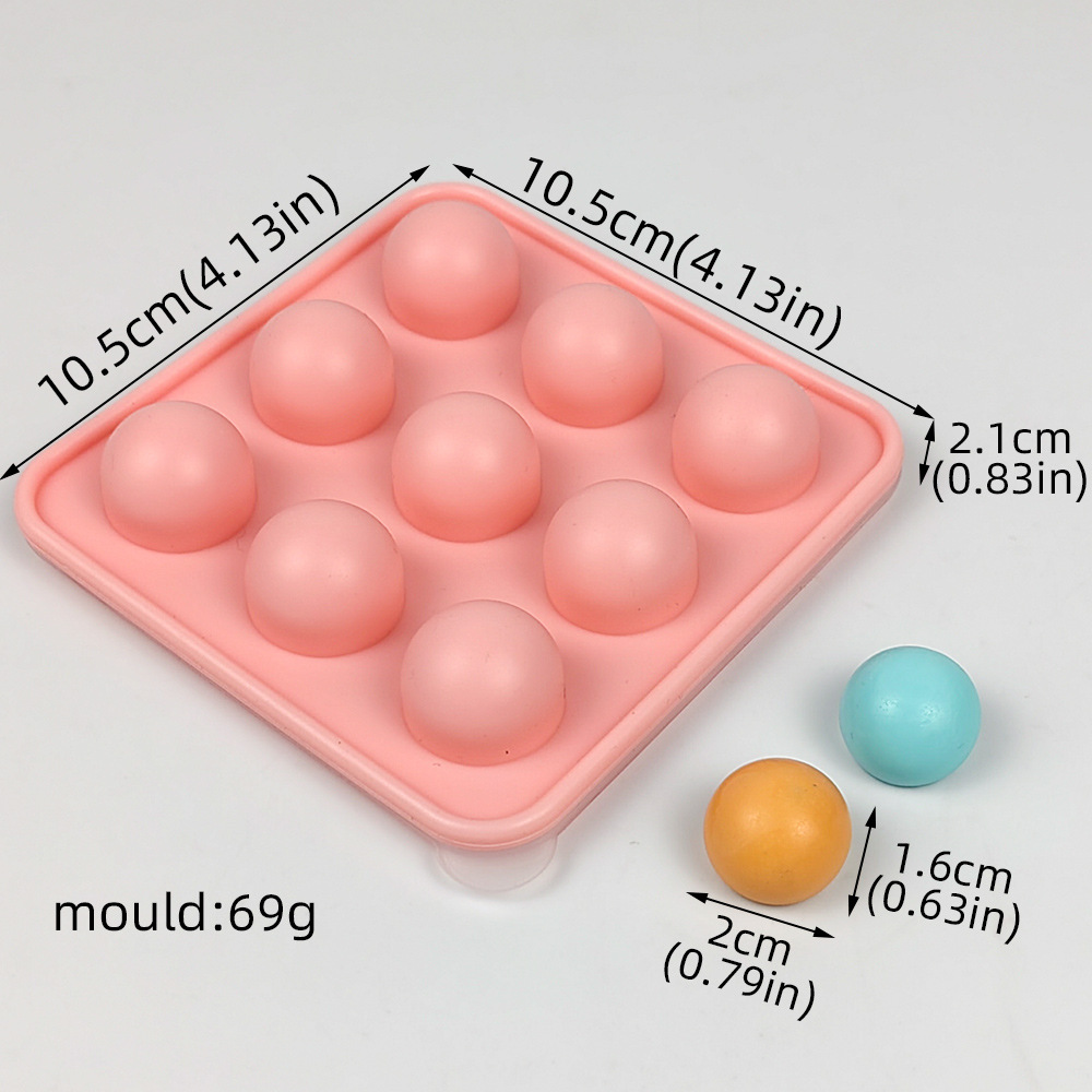Food-grade custard, runny filling, round balls, ice cubes, candies, chocolate beans, silicone molds with LIDS, silicone ice hockey molds pic 6