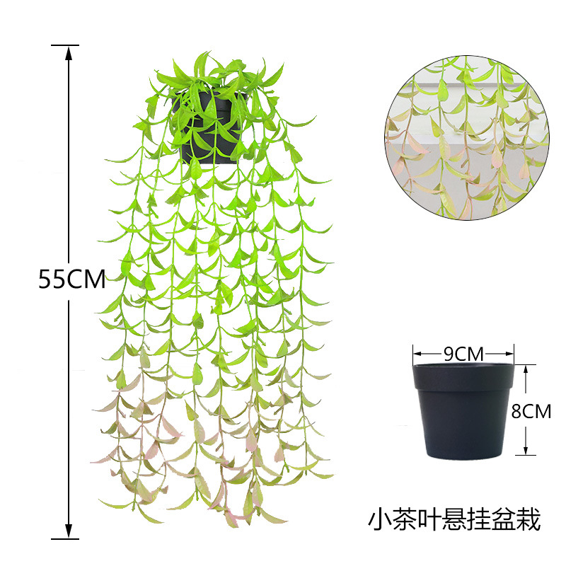 亚马逊人造悬挂藤条绿植仿真垂条藤蔓盆栽家居阳台装饰塑料植物办公文化园艺装饰品详情5