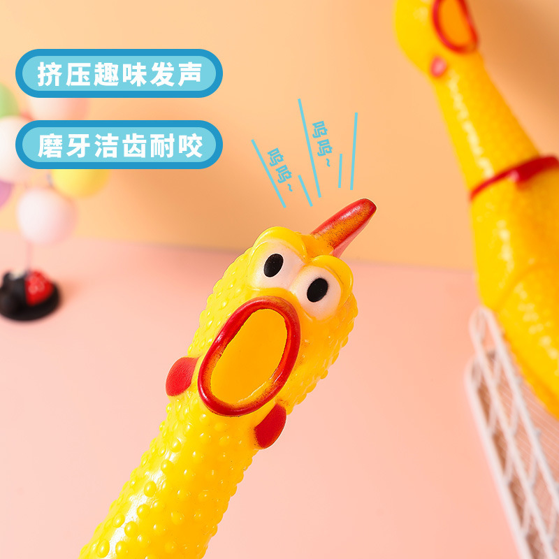 批发搪胶玩具惨叫鸡 整人玩具尖叫鸡 趣味发声玩具咕咕鸡宠详情2