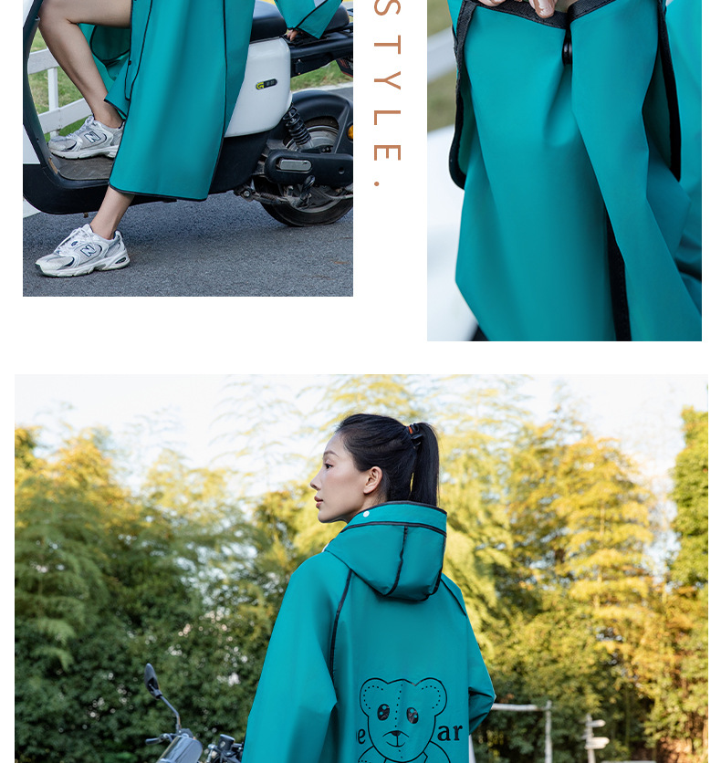 EVA雨衣长款全身防暴雨男女单人透明雨衣户外加厚加长电动车雨衣详情12