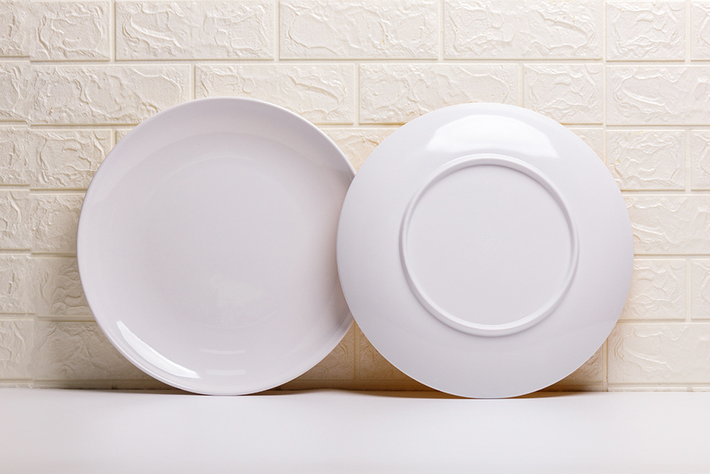 白色仿瓷密胺圆盘餐具塑料碟子自助餐西餐盘家用商用圆形盘子批发详情6