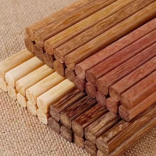 10双装【新人立减5元】原木无漆无蜡实木筷鸡翅木筷子防滑耐高温详情1