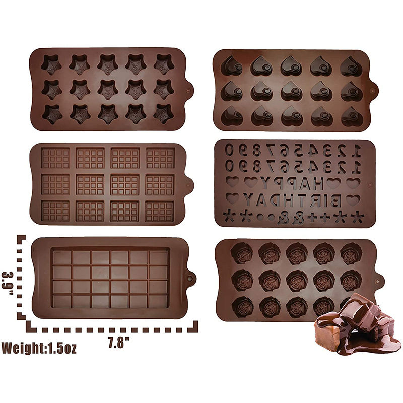 New flower-shaped chocolate silicone mold set, tulip cookie gummy diy mold, cake baking mold pic 21