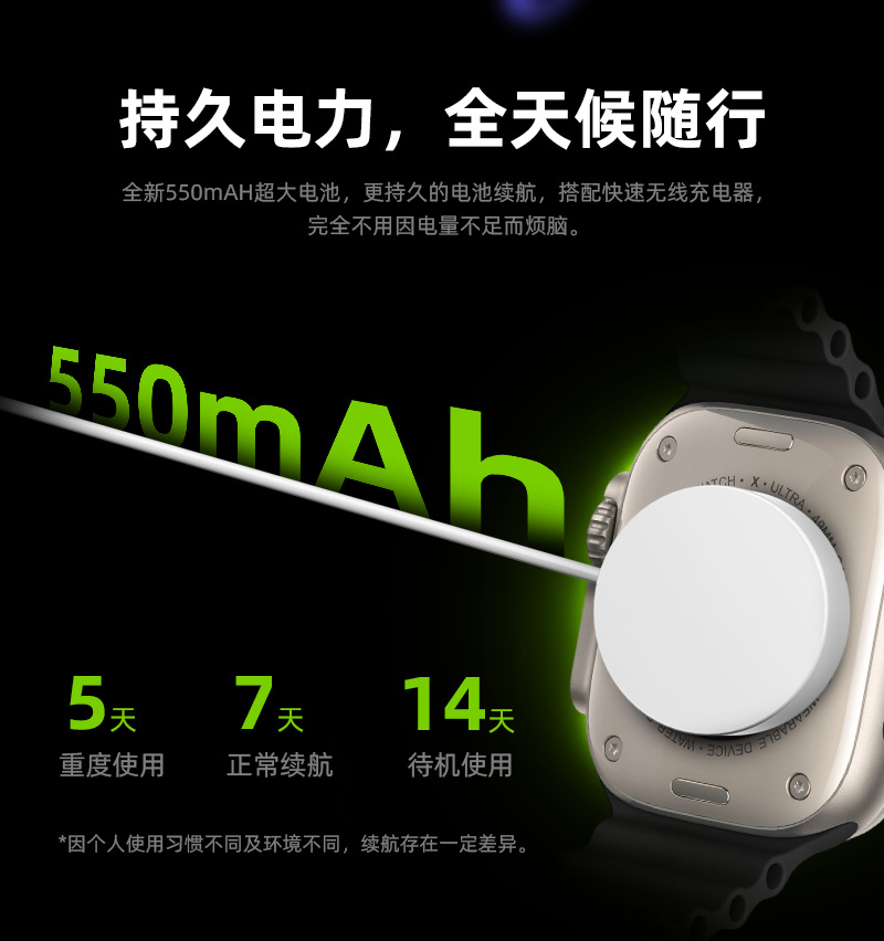 S104智能手表AI助手大屏健康血压血氧睡眠蓝牙通话多表盘运动防水详情12