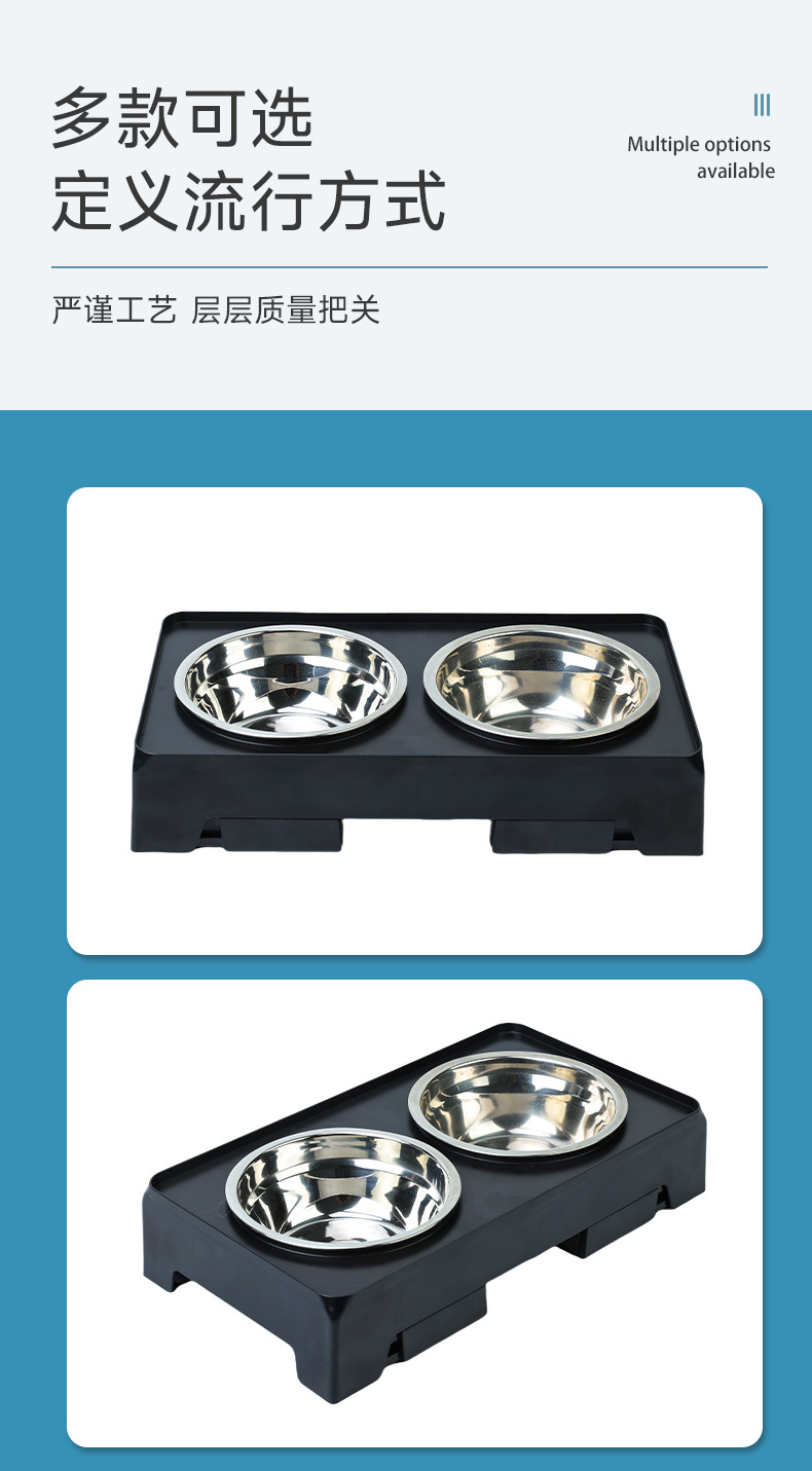 Rongka Pet Cross-border Small Dog Folding and Lifting Bowl Stand 5.5-inch Pomerang Teddy Corgi stainless Steel Double Bowl Pet Kitten Bowl Folding pic 8