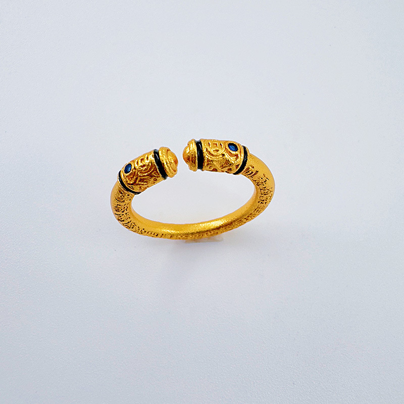 Prima prima accesorios nueva moda anillo de mujer vintage estilo nacional anillo de apertura mujer anillo de palo redondo oro anillo de calidad de aire anillo de dedo pic 8