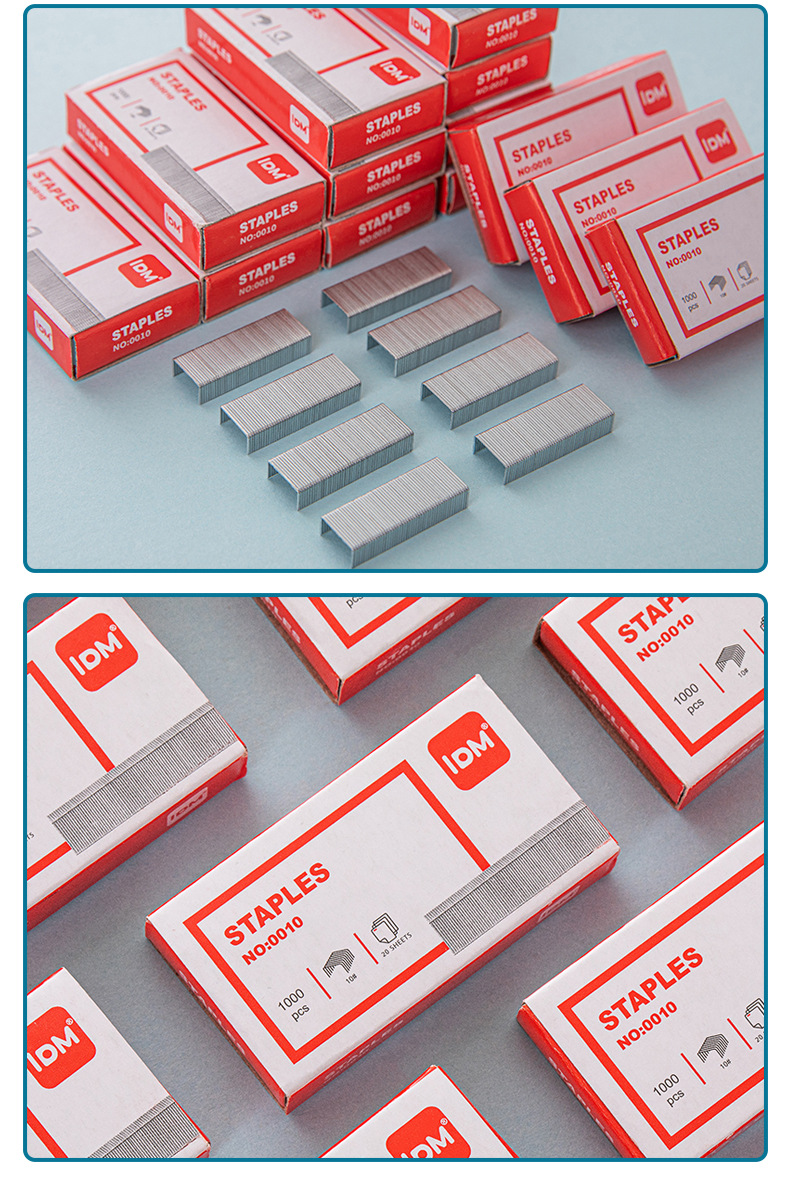 厂家直供订书针1000枚盒装小号迷你10号订书钉办公装订订书机订子详情9
