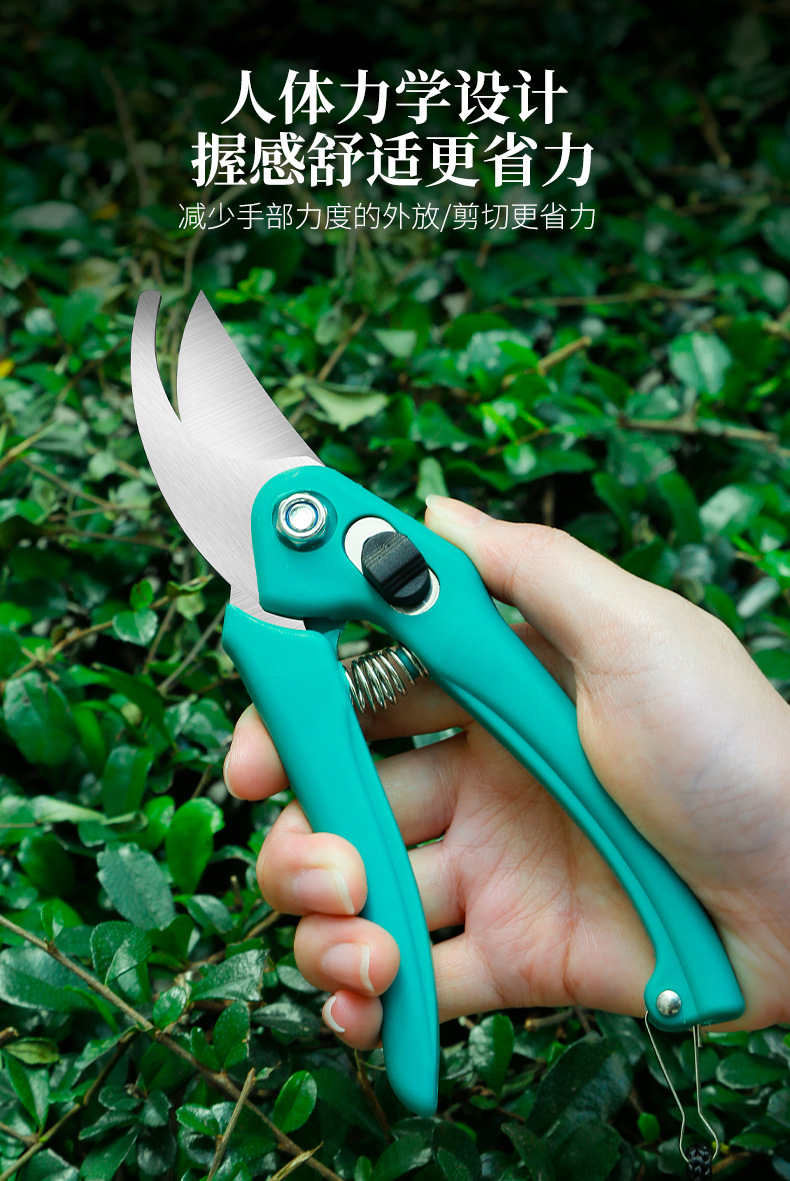 不锈钢修枝剪刀户外便携采摘果树枝剪强力园艺花园剪家用盆栽专用详情5