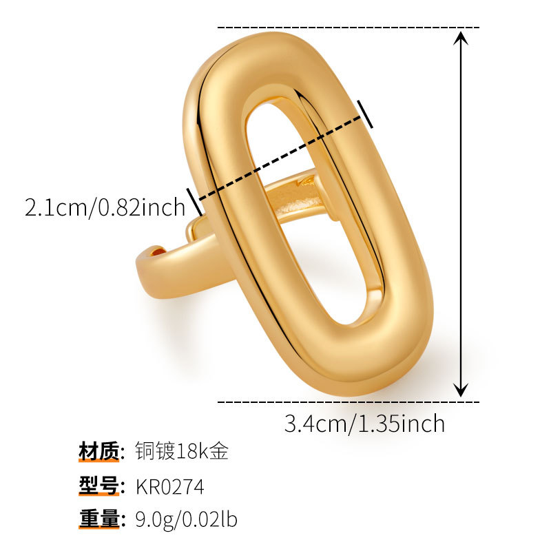 希朗-重工保色戒指开口设计宽面复古chic风欧美个性食指戒商务款详情4