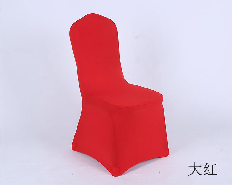 酒店连体弹力椅套白色全包加厚170g 酒店宴会用布草椅罩批发详情5