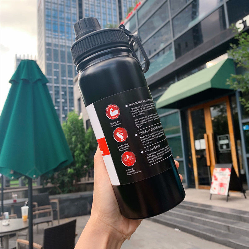 Cross-border 304 stainless steel insulated cup, outdoor portable mountain climbing sports water bottle, direct drinking, simple hand-held space pot pic 24