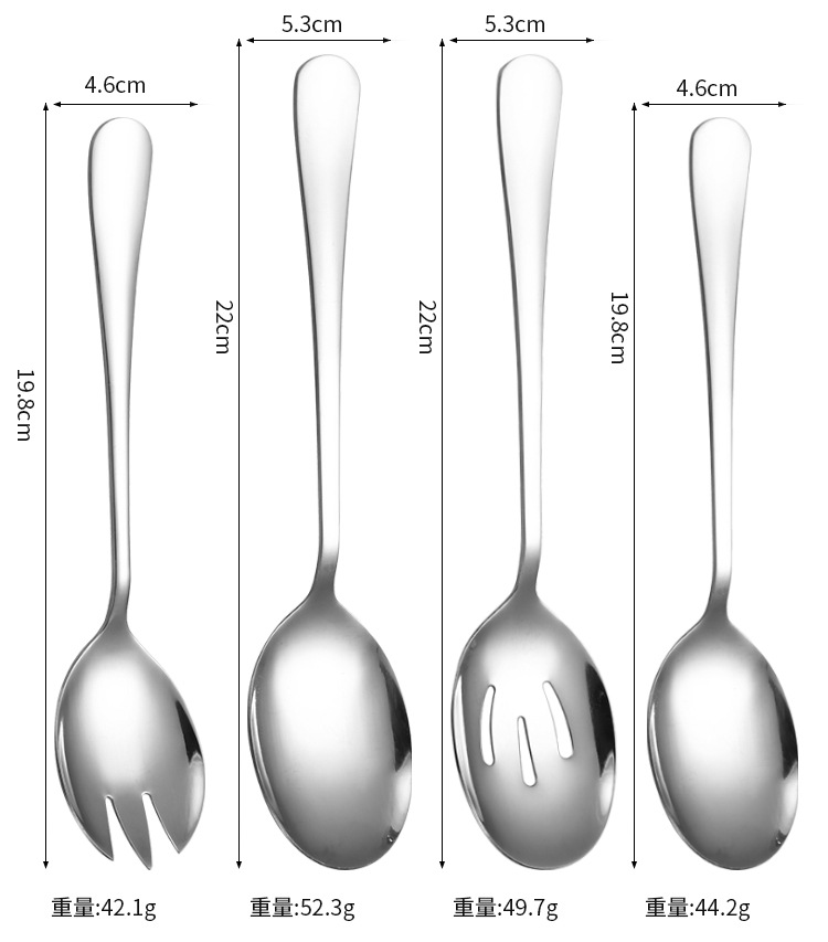 1010全系列不锈钢餐具牛排刀叉勺公用勺漏咖啡搅拌勺酒店西餐刀叉详情12